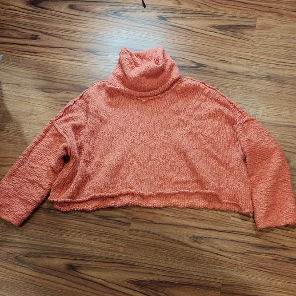Free People Vibrant Orange Turtleneck Sweater - Picture 5 of 14